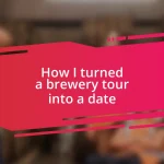 How I turned a brewery tour into a date